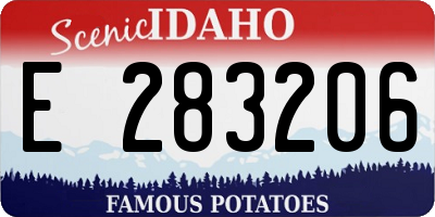 ID license plate E283206