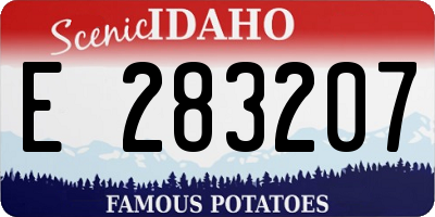 ID license plate E283207