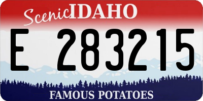 ID license plate E283215