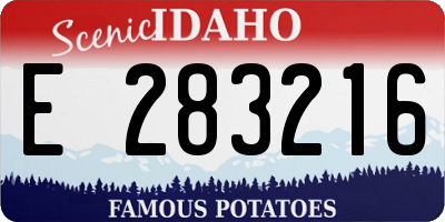 ID license plate E283216