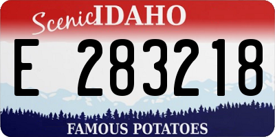 ID license plate E283218