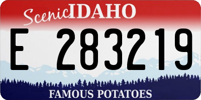 ID license plate E283219