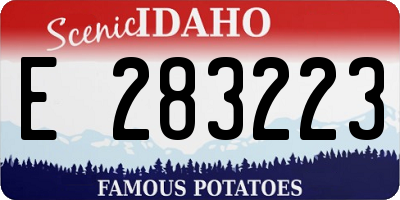 ID license plate E283223