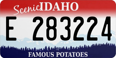ID license plate E283224
