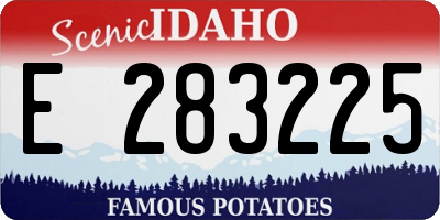 ID license plate E283225