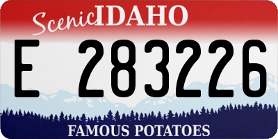 ID license plate E283226