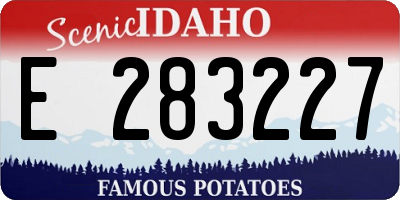 ID license plate E283227