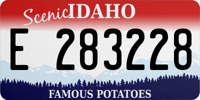 ID license plate E283228
