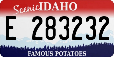 ID license plate E283232