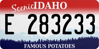 ID license plate E283233