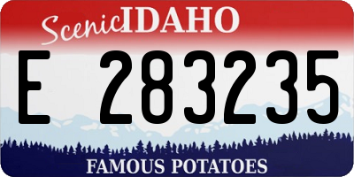 ID license plate E283235