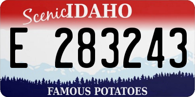 ID license plate E283243
