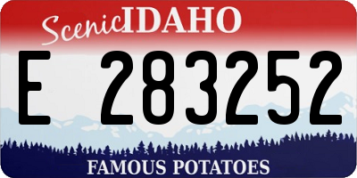 ID license plate E283252