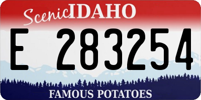 ID license plate E283254