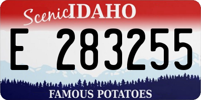 ID license plate E283255