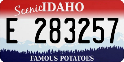 ID license plate E283257