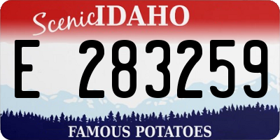 ID license plate E283259