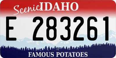 ID license plate E283261