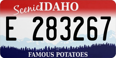 ID license plate E283267