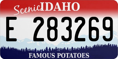 ID license plate E283269