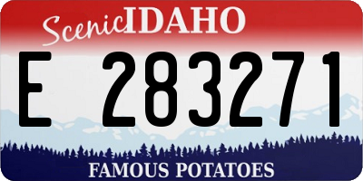 ID license plate E283271