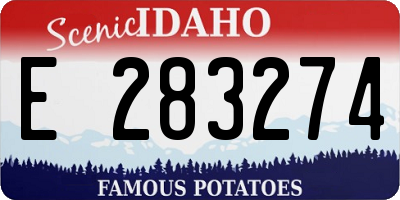 ID license plate E283274
