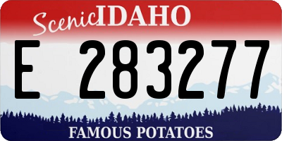 ID license plate E283277