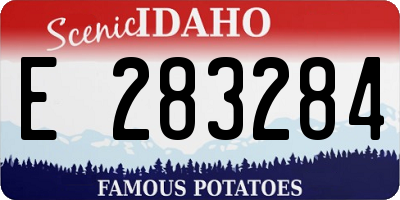 ID license plate E283284