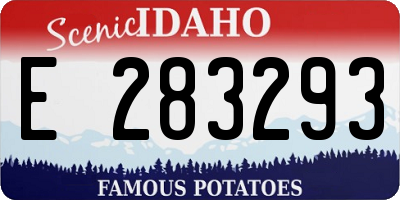 ID license plate E283293