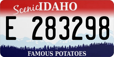 ID license plate E283298