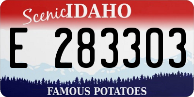 ID license plate E283303