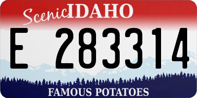 ID license plate E283314