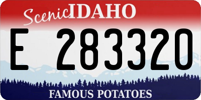 ID license plate E283320