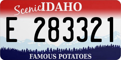 ID license plate E283321