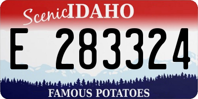ID license plate E283324