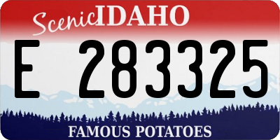 ID license plate E283325