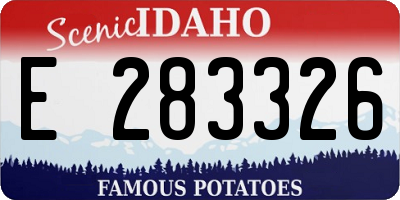 ID license plate E283326