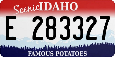 ID license plate E283327