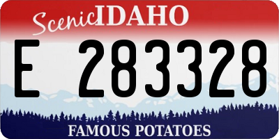 ID license plate E283328