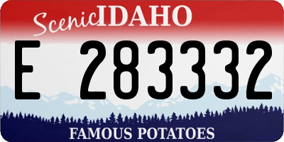 ID license plate E283332