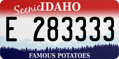 ID license plate E283333