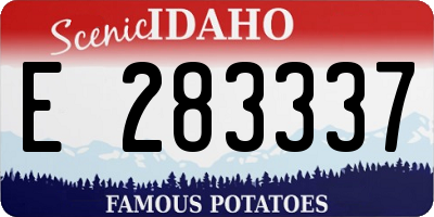 ID license plate E283337