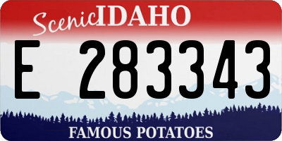 ID license plate E283343