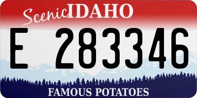 ID license plate E283346