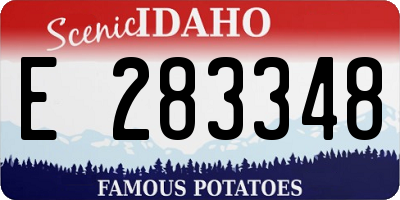 ID license plate E283348