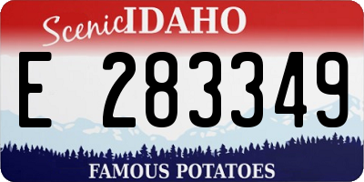 ID license plate E283349