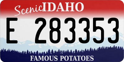 ID license plate E283353
