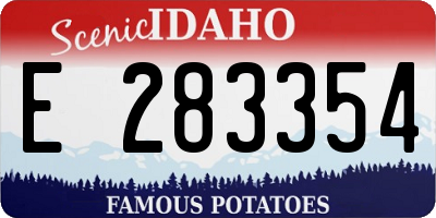 ID license plate E283354