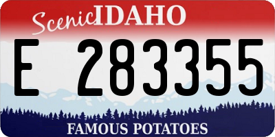 ID license plate E283355