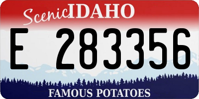 ID license plate E283356